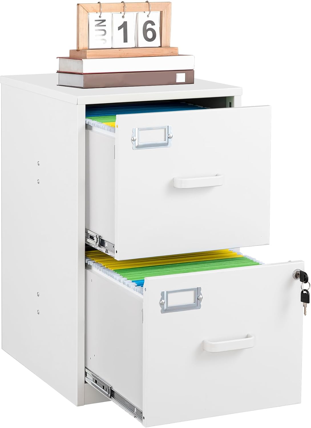 2 Drawer File Cabinet with Lock,Metal Office Filing Cabinets for Home Office,Storage Letter,Easy Assemble