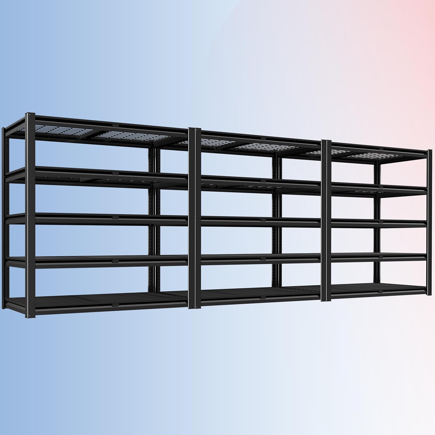 4-Tier Heavy Duty Metal Wire Shelving, Adjustable 2200 lbs Garage Storage Rack for Basement, Pantry & Warehouse, 40"W x 20"D x 60"H