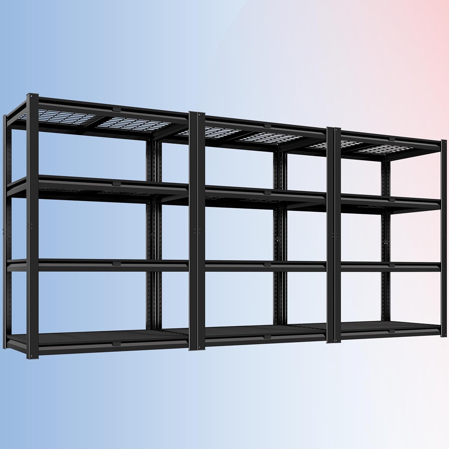 4-Tier Heavy Duty Metal Wire Shelving, Adjustable 2200 lbs Garage Storage Rack for Basement, Pantry & Warehouse, 40"W x 20"D x 60"H