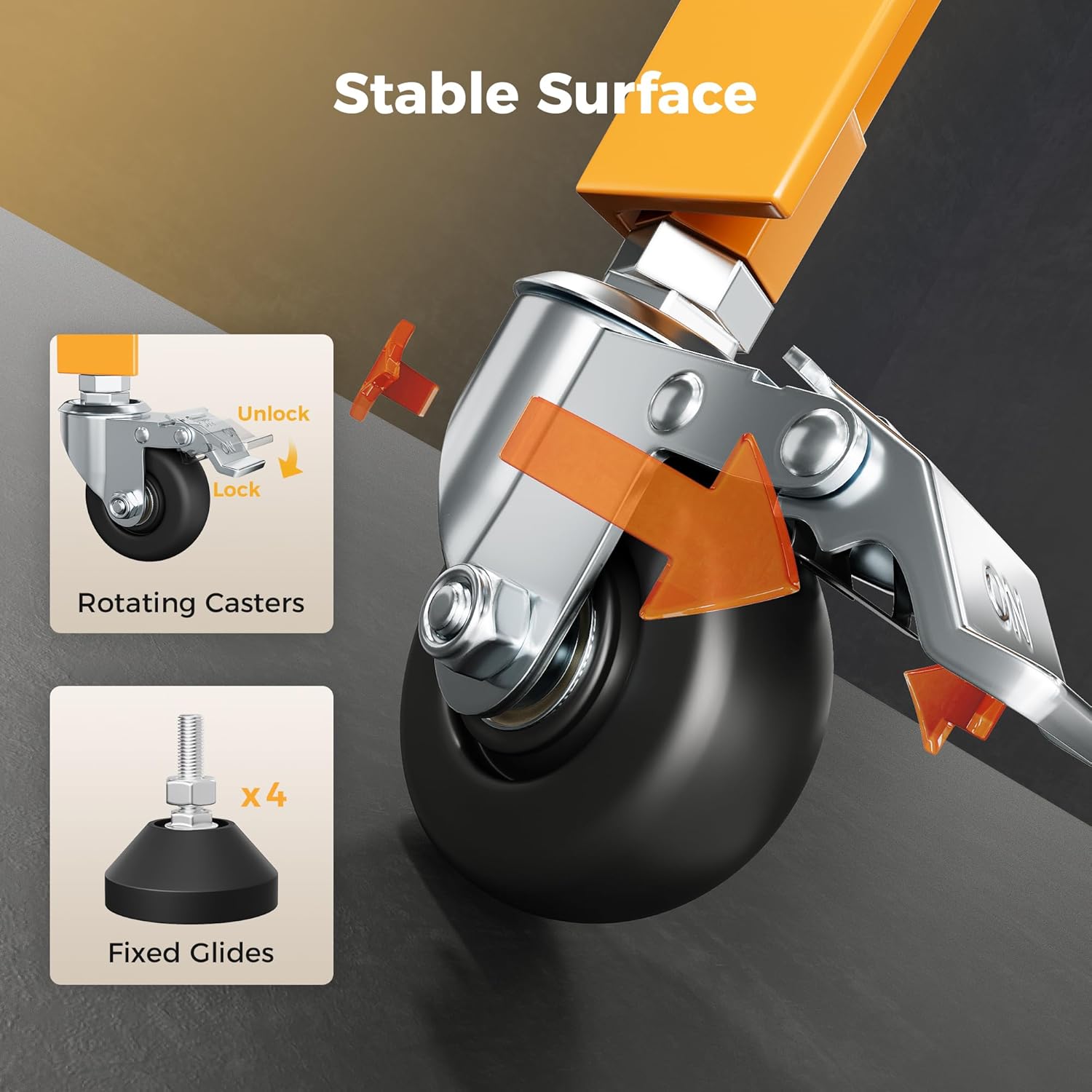 36"W x 18"D Heavy Duty Welding Table, 1200 lbs Steel Welding Workbench with Locking Casters, Storage Tray & Fixture Holes for Garage & Workshop, Black