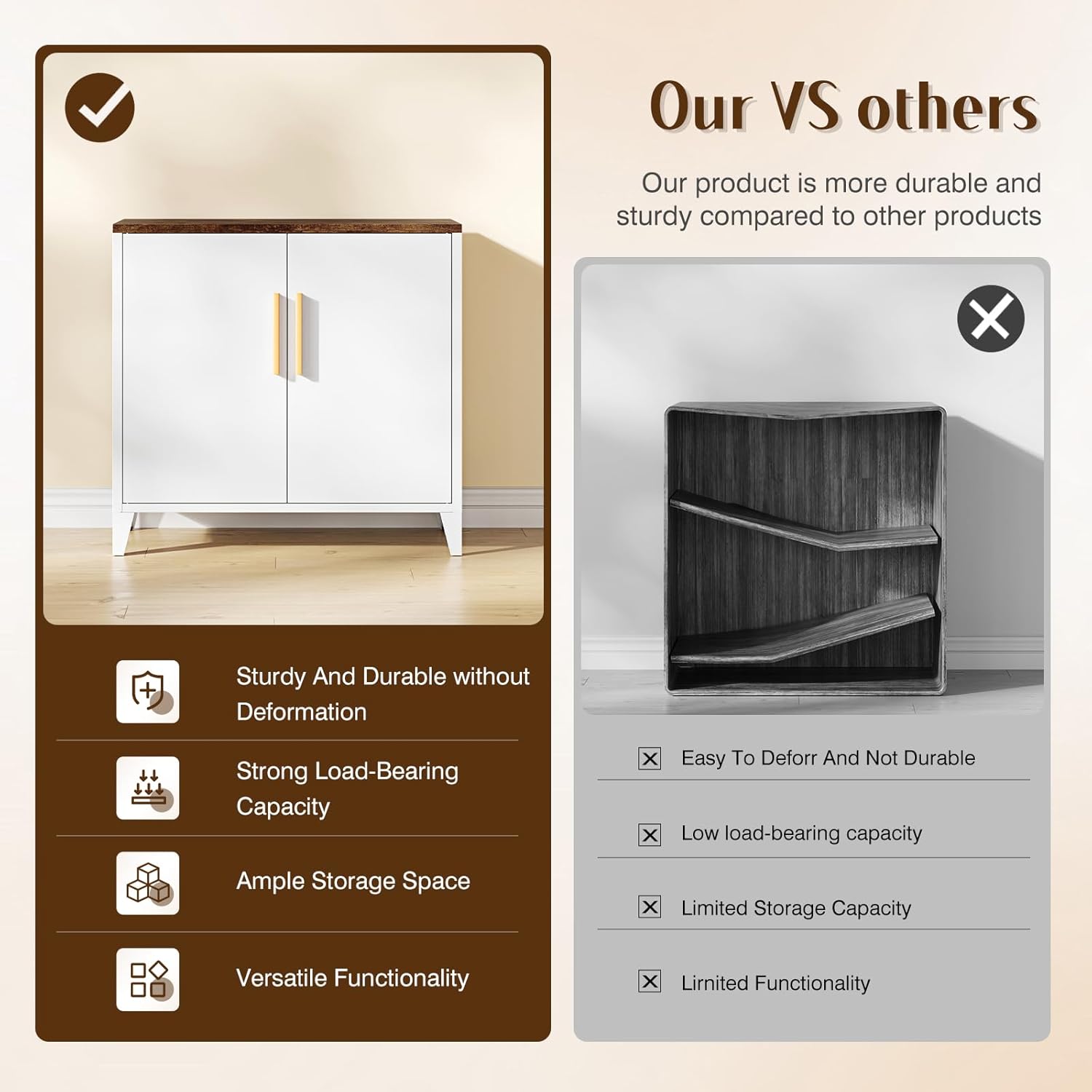 Metal Storage Cabinet with 2 Doors and Shelves 16" Dx 32" Wx30 H,Small Buffet Sideboard Short Cabinet for Kitchen Dining,Office Credenza Locker Modern Coffee Bar,Entryway Bathroom(Black)