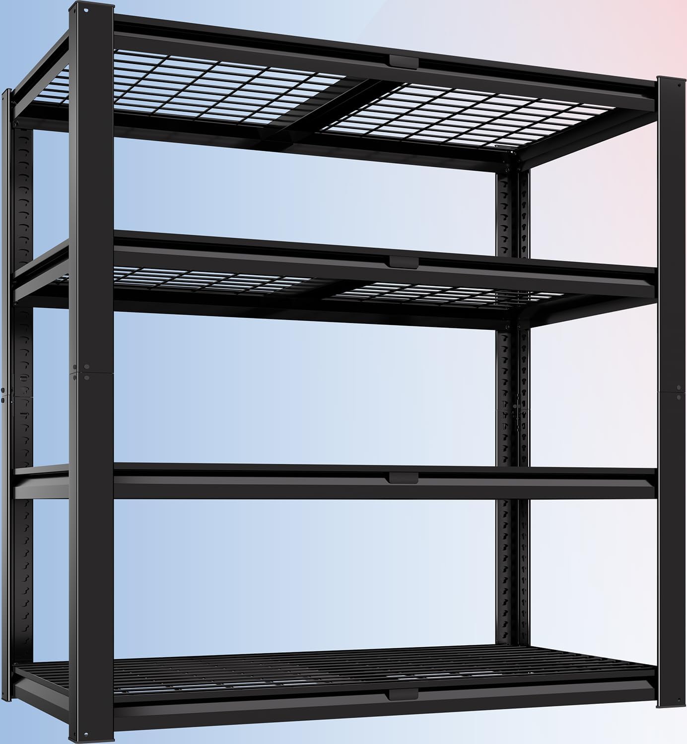 4-Tier Heavy Duty Metal Wire Shelving, Adjustable 2200 lbs Garage Storage Rack for Basement, Pantry & Warehouse, 40"W x 20"D x 60"H
