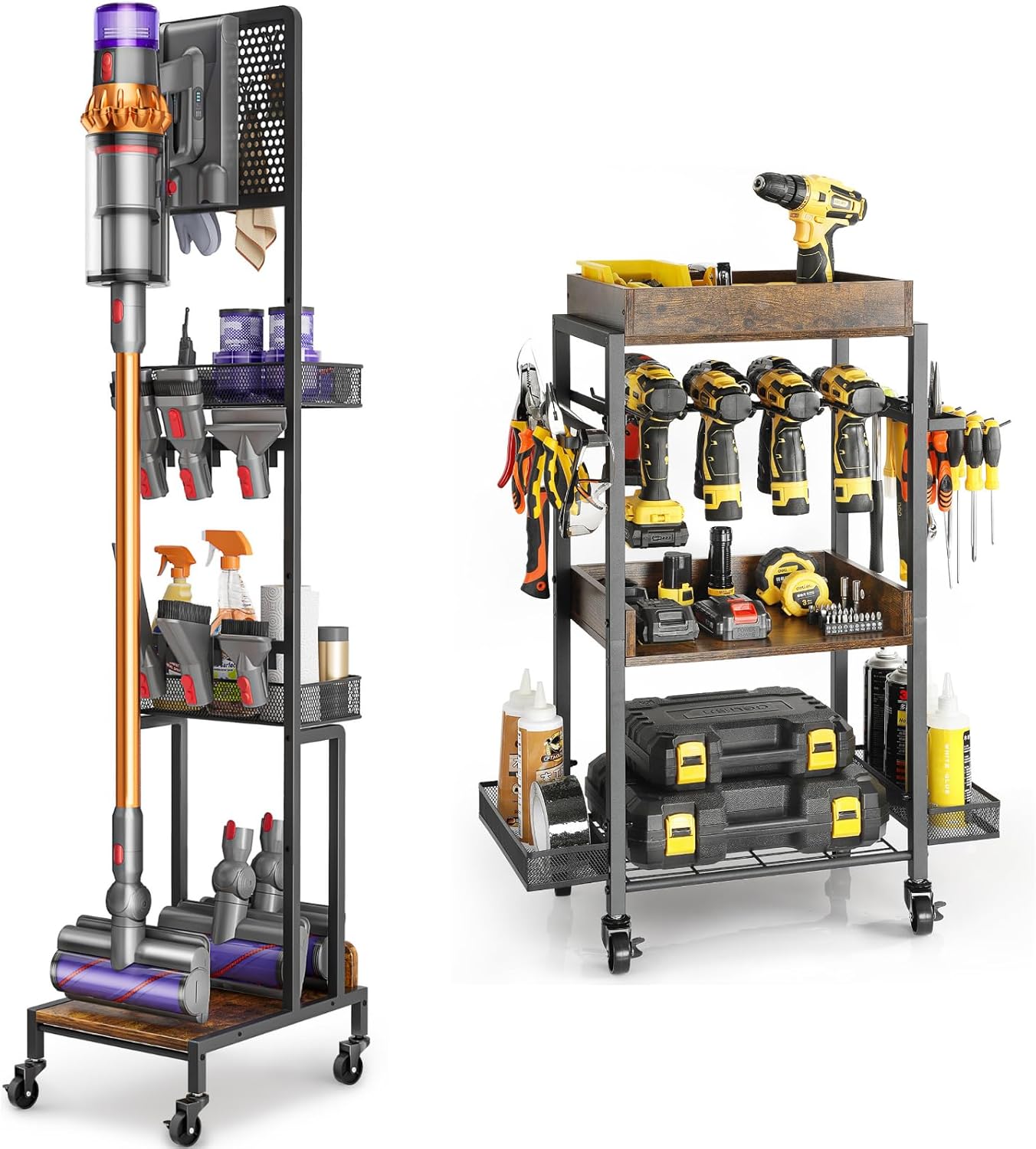 Vacuum Stand for Dyson and Tool Cart