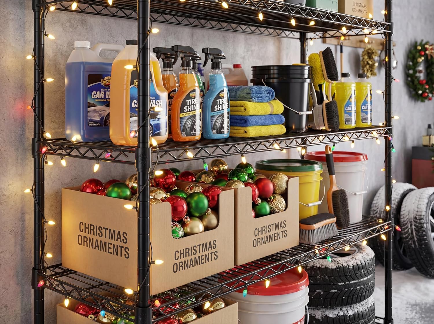 6-Tier Heavy Duty Wire Shelving with Wheels, Adjustable NSF-Certified Steel Storage Rack for Kitchen, Garage & Laundry, 36"W x 16"D x 79"H